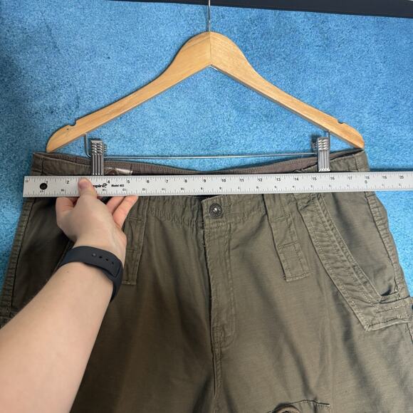 J Brand Mens Straight Leg Cargo Mens Pants 36x32 Olive Green Cotton Fits 36x30.5 - Picture 3 of 16